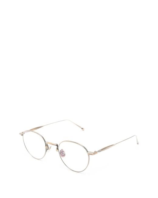 Matsuda White Round-Frame Glasses