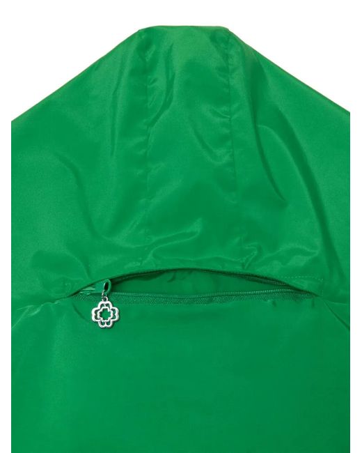 Maje Green Tie-Up Waterproof Hood