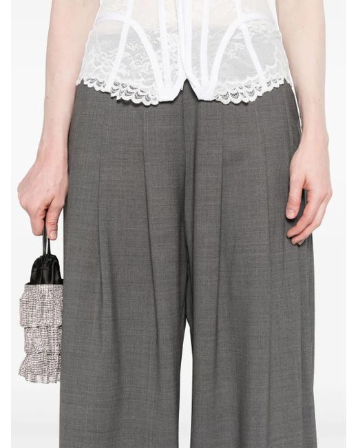 GIUSEPPE DI MORABITO Gray Pleated Trousers