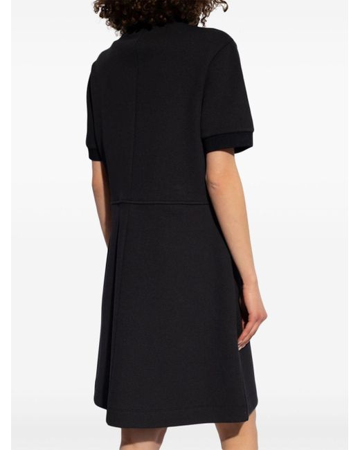 Moncler Black A-line Piqué Dress