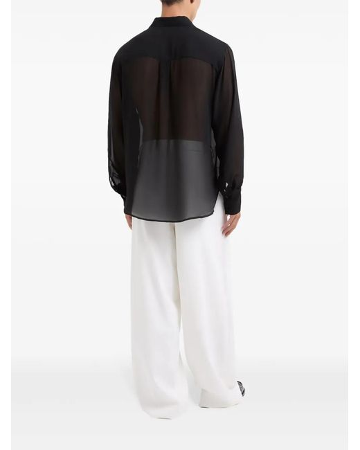 Gcds Black Georgette Shirt