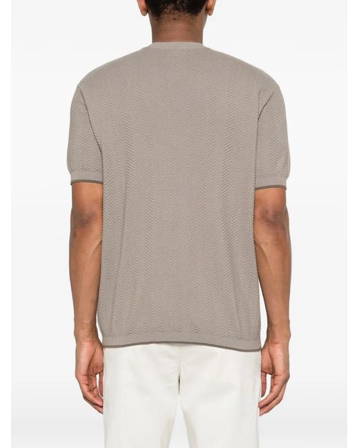 Emporio Armani Gray Pattern Short-Sleeve T-Shirt for men