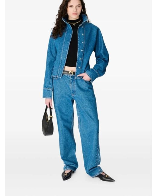 Jean Moon Laser À Coupe Ample MARINE SERRE en coloris Blue