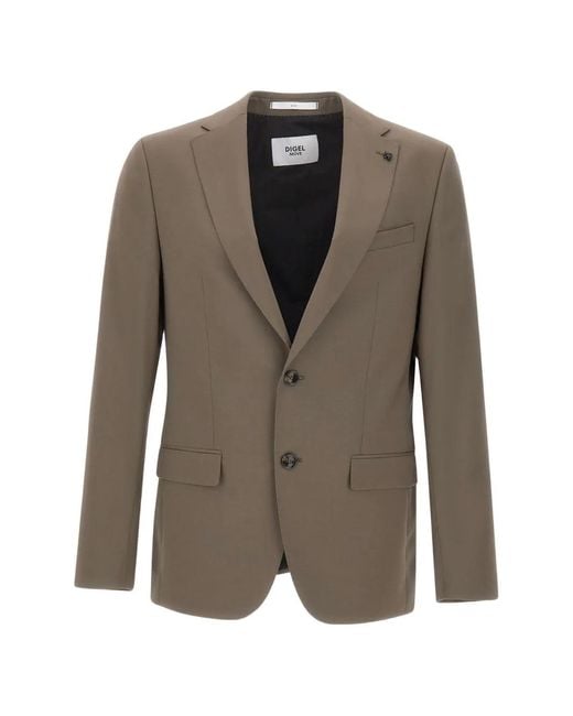 DIGEL Brown Alesso Single-Breasted Blazer for men