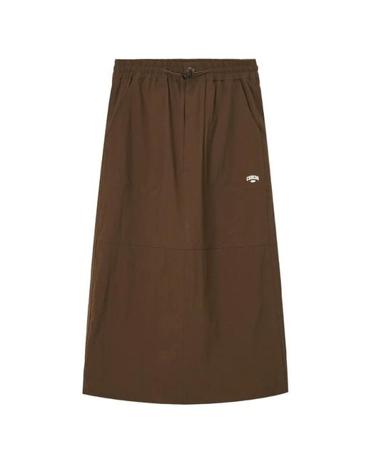 Chocoolate Rok Met Elastische Tailleband in het Brown