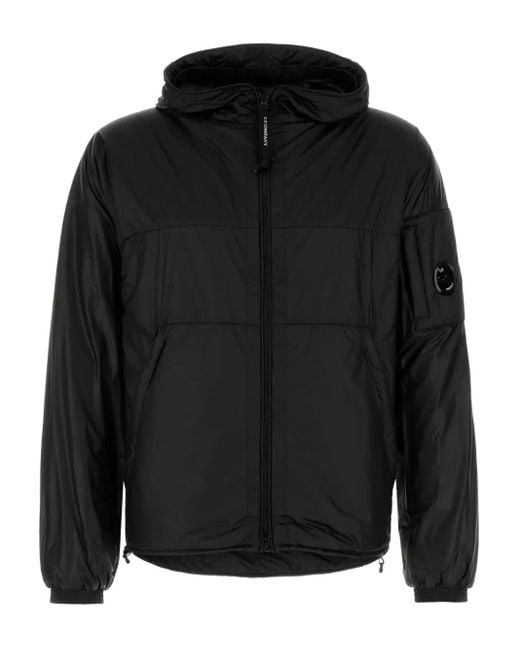 メンズ C P Company フーデッド パデッドジャケット Black