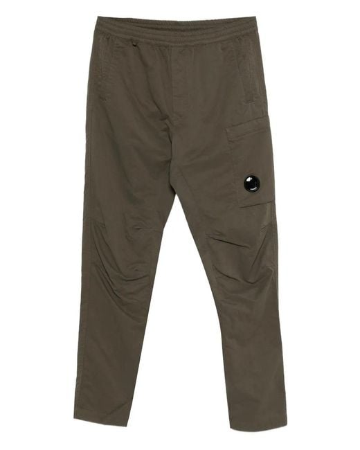 C P Company Gray Patch-Pocket Trousers for men
