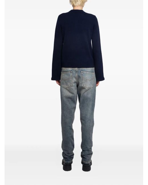 Zadig & Voltaire Blue Button-Detail Jumper