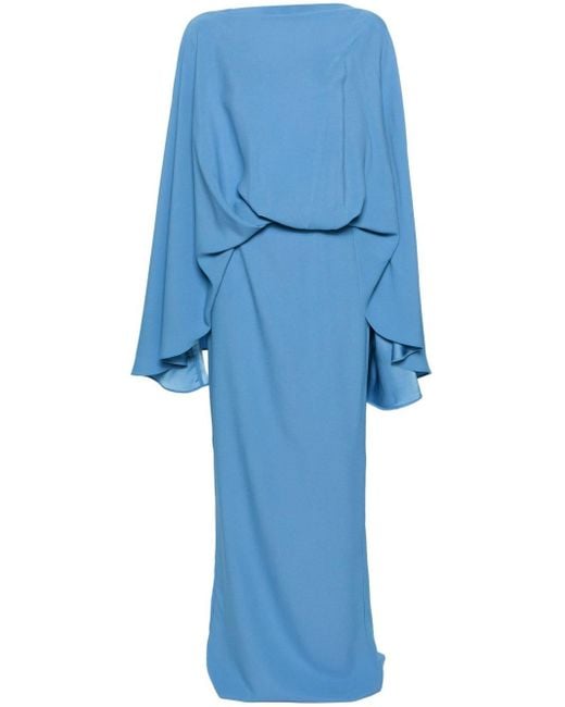 ‎Taller Marmo Eolia Zijden Crêpe Maxi-jurk in het Blue