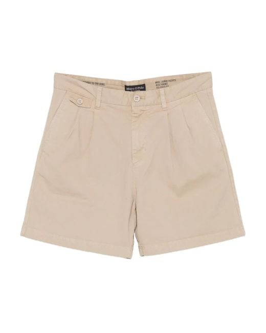 Shorts Con Pieghe di Marc O' Polo in Natural