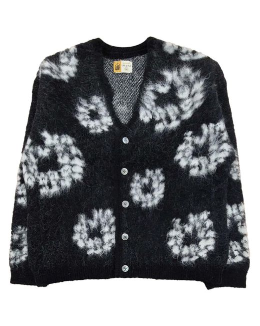 SAINT Mxxxxxx Black X Denim Tears Floral Cardigan for men