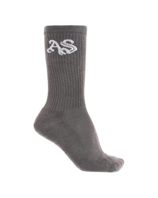 AllSaints White Gothic Ribbed Cotton Socks (Set Of Three) for men