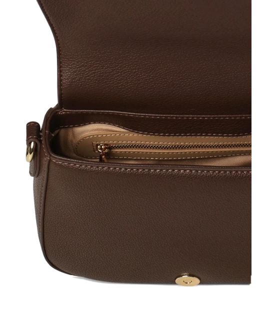 Love Moschino Brown Logo-Plaque Bag