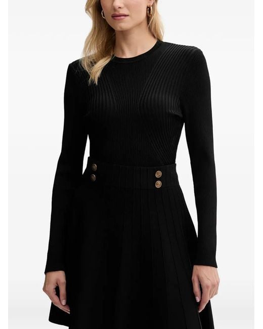 Guess Black Ribbed Sweatshirt