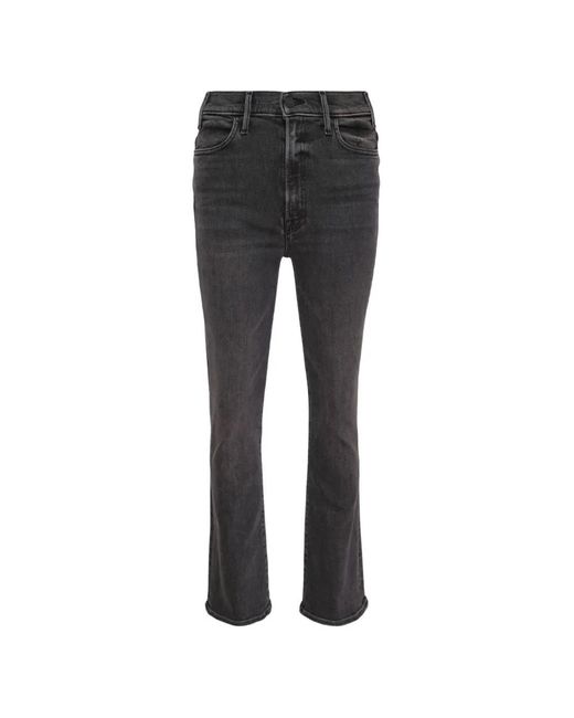 Mother Black Hustler Flare-Cut Jeans
