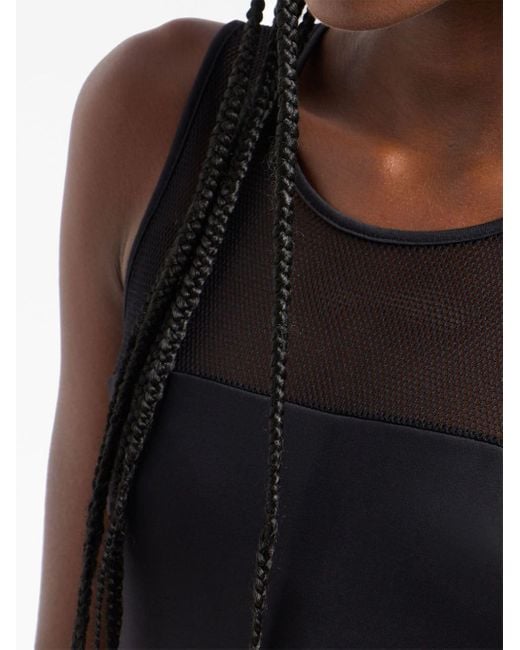 Armani Exchange Black Panelled Jersey Minidress