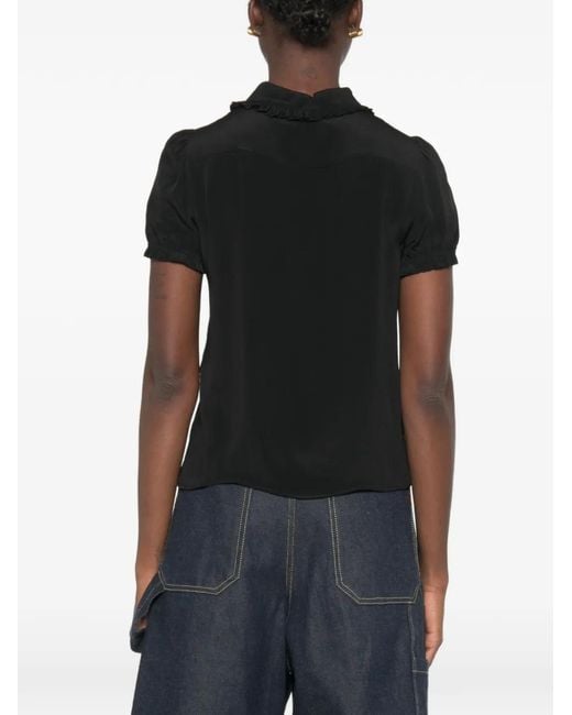 N°21 Black Blouse À Volants