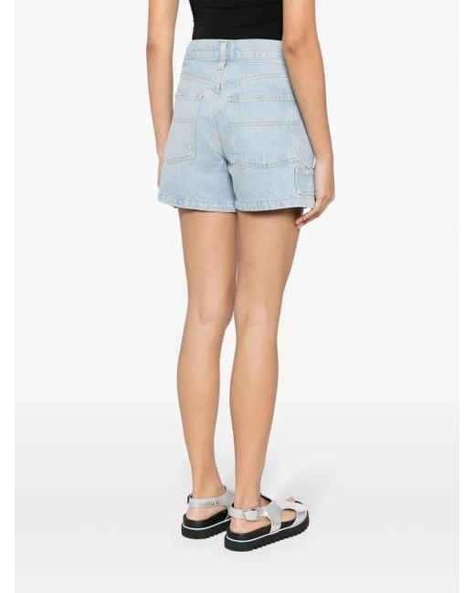 Agolde Blue Magda Denim Shorts