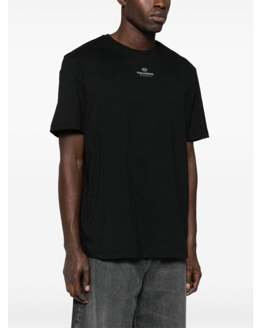 Parajumpers Black Boe Cotton T-shirt for men