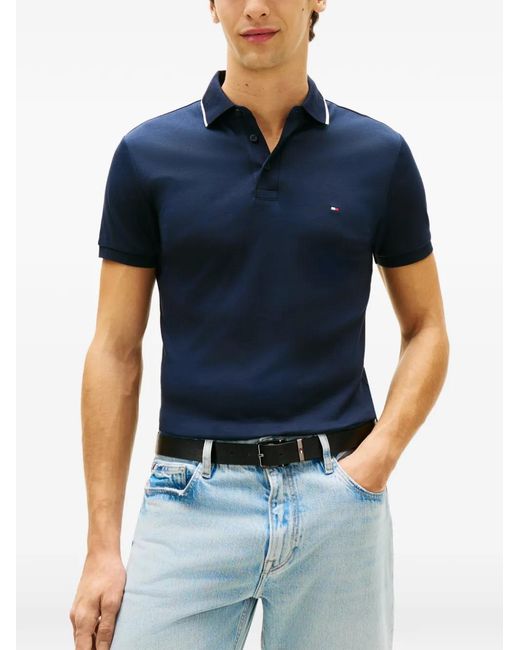 Tommy Hilfiger Blue Collared Polo Shirt for men