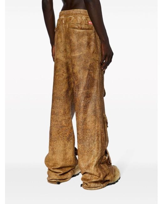 DIESEL Brown P-talo Cargo Trousers for men
