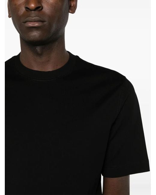 Circolo 1901 Black Crew-Neck Piqué T-Shirt for men