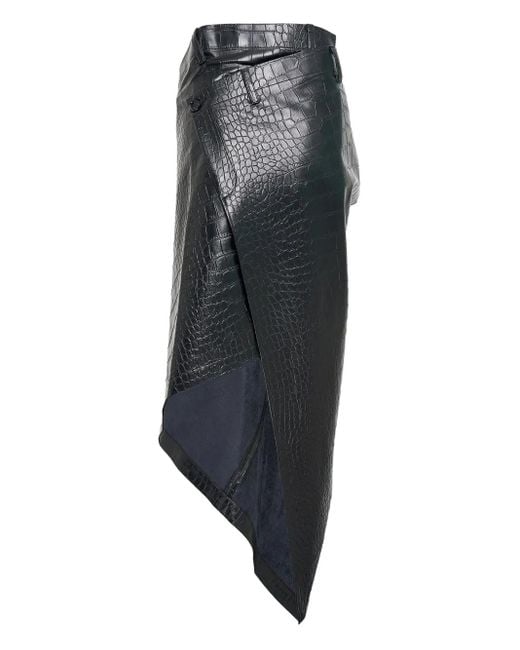 Junya Watanabe Concertina Pleated Skirt in het Blue