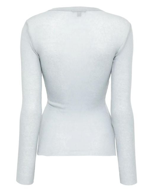 James Perse Blue Crew-Neck Top