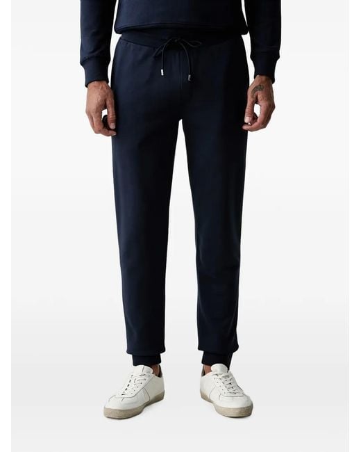 Hackett Blue Logo-Embroidered Drawstring Track Pants for men