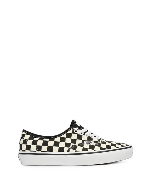 Vans White Authentic Checkerboard Sneakers for men
