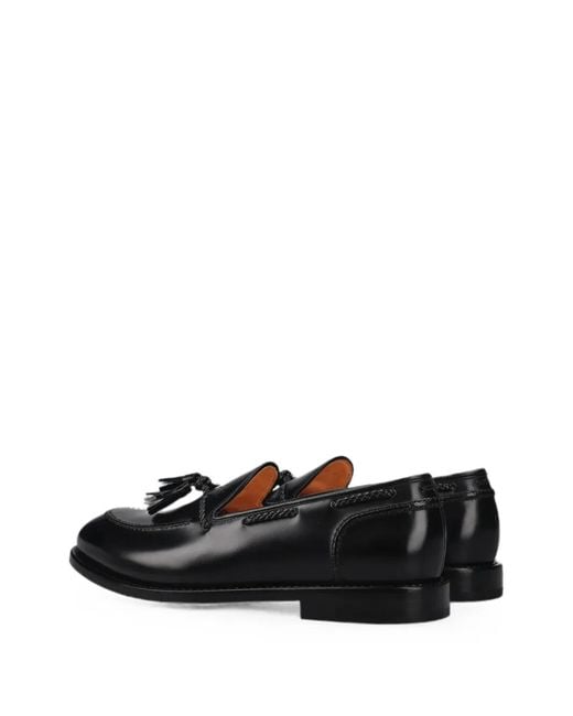 Premiata Black Mocassins À Glands Et Détail Tressé for men