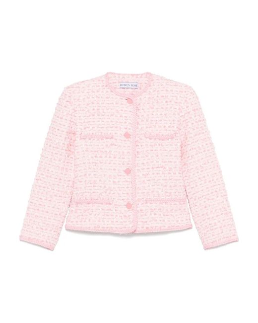 ROWEN ROSE ツイード ジャケット Pink