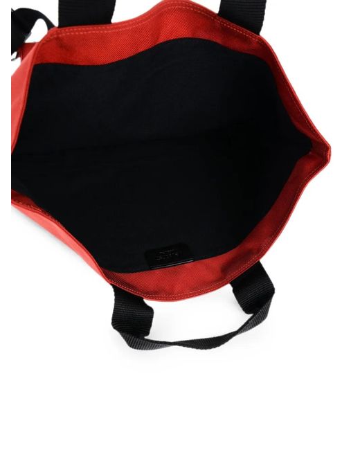 Neil Barrett Red Logo-Patch Detachable-Strap Shoulder Bag for men