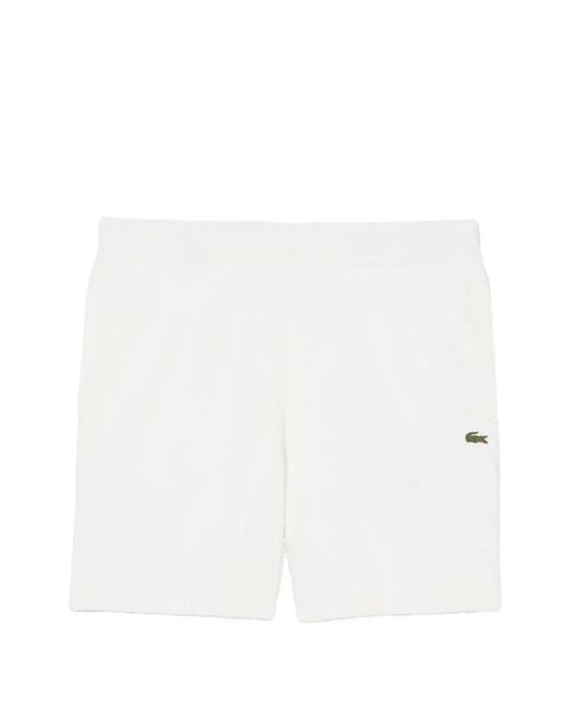 Short À Patch Logo Lacoste pour homme en coloris White
