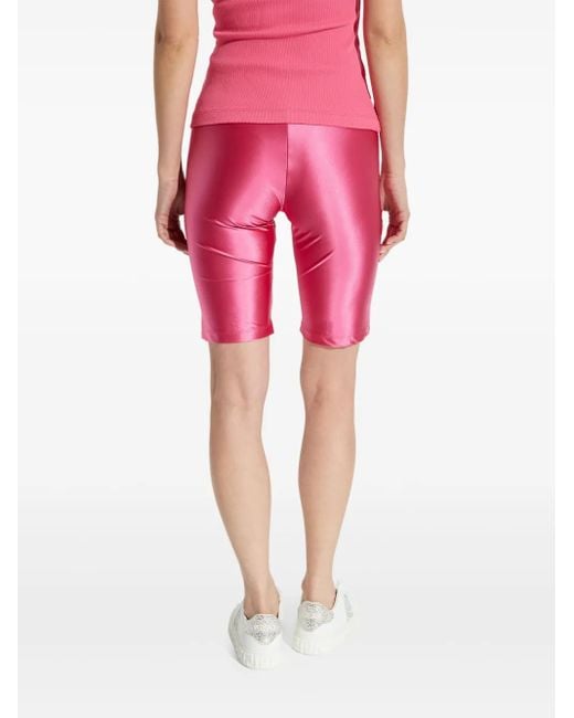 Versace Jeans Couture Red Logo-Print Shorts
