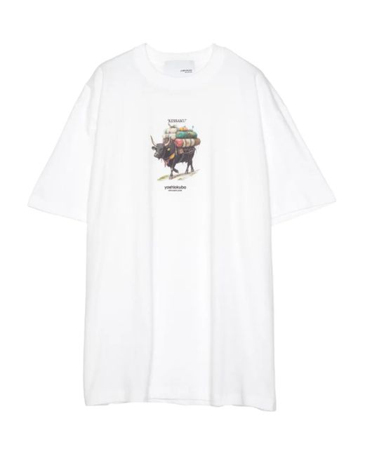 Yoshio Kubo White Yak Cotton T-Shirt