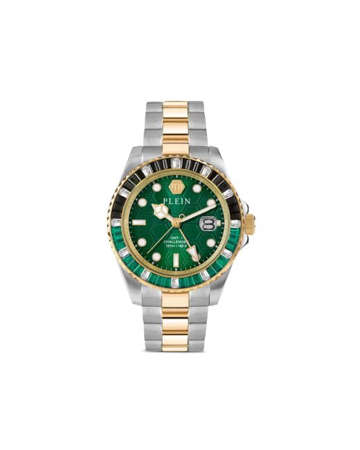 Philipp Plein Green Gmt-I Challenger Baguettes 44Mm for men