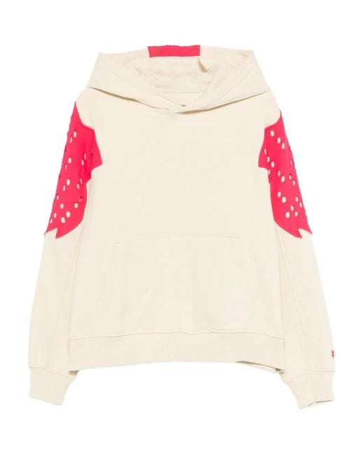 Kiko Kostadinov Pink X Fox Lab Perforated Fox Fleece Hoodie for men