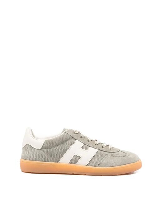 Hogan White H-Appliqué Sneakers