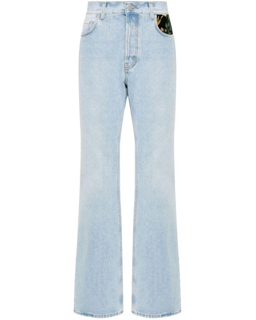 Jeans svasati a vita alta con cut-out di Séfr in Blue da Uomo