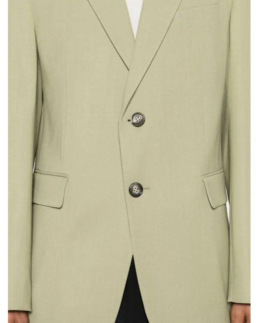 AMI Green Single-Breasted Blazer for men