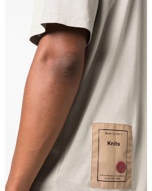 C P Company White Cotton T-shirt for men
