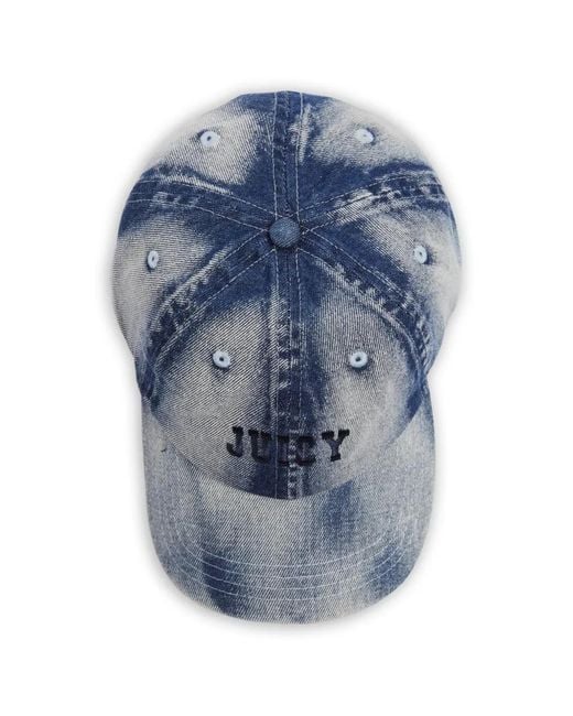 Juicy Couture Blue Bleach-Wash Denim Cap