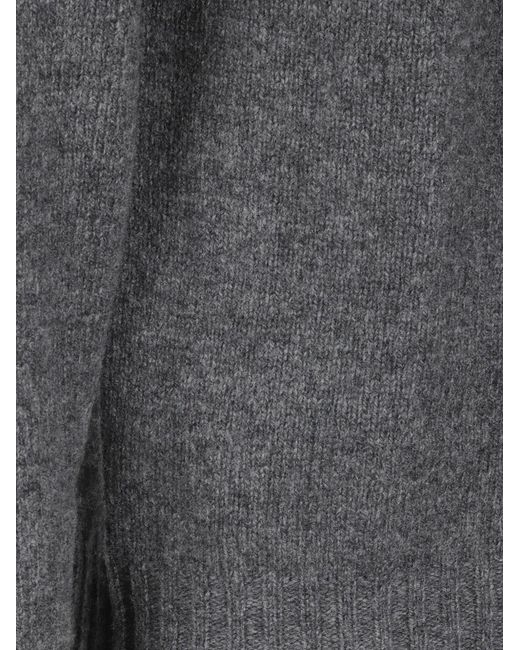 Drumohr Gray Round Neck Long-Sleeved Sweater for men