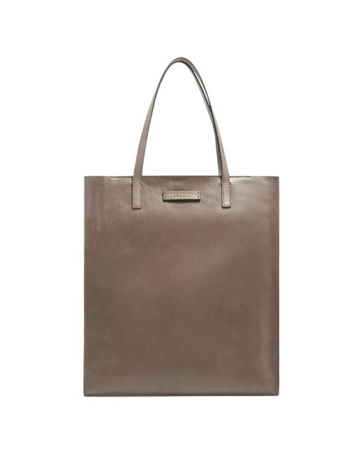 The Bridge Brown Mirra Leather Tote Bag