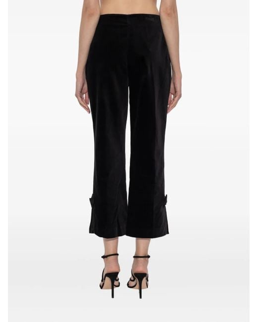 Posse Black Quincy Bow-Detail Trousers