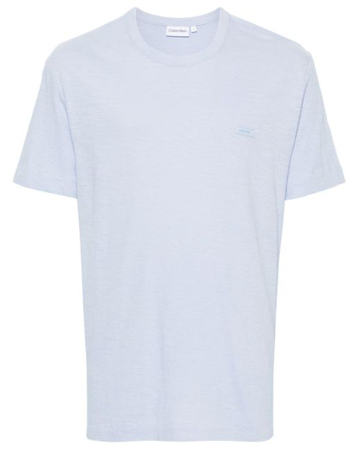 Calvin Klein T-shirt Met Logodetail in het White voor heren