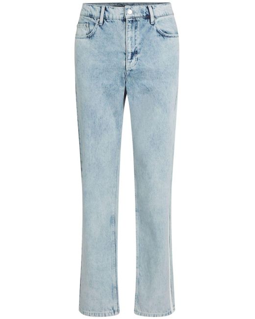 Karl Lagerfeld Blue Side-stripe Slim-cut Jeans for men