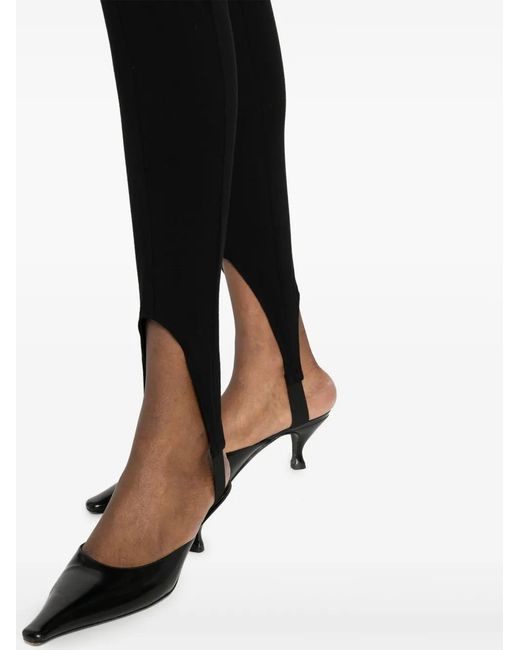 Philosophy Di Lorenzo Serafini Black Foot-Strap Leggings