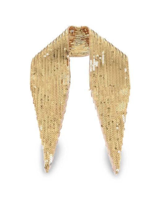 DSquared² Natural Sequin-Embellished Scarf